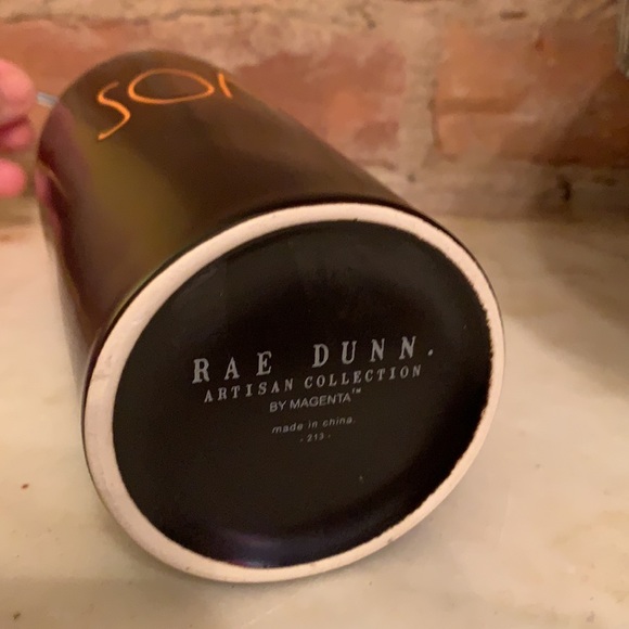 RAE DUNN "SOAP" Halloween dispenser black w orange letters NWT - Picture 2 of 4